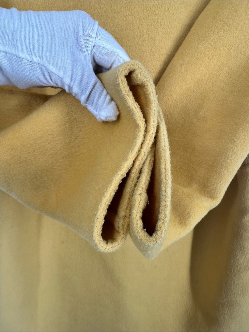 Belle & Bloom Wool Blend Peacock Oversized Mustard Yellow Coat Jacket - Picture 11 of 16